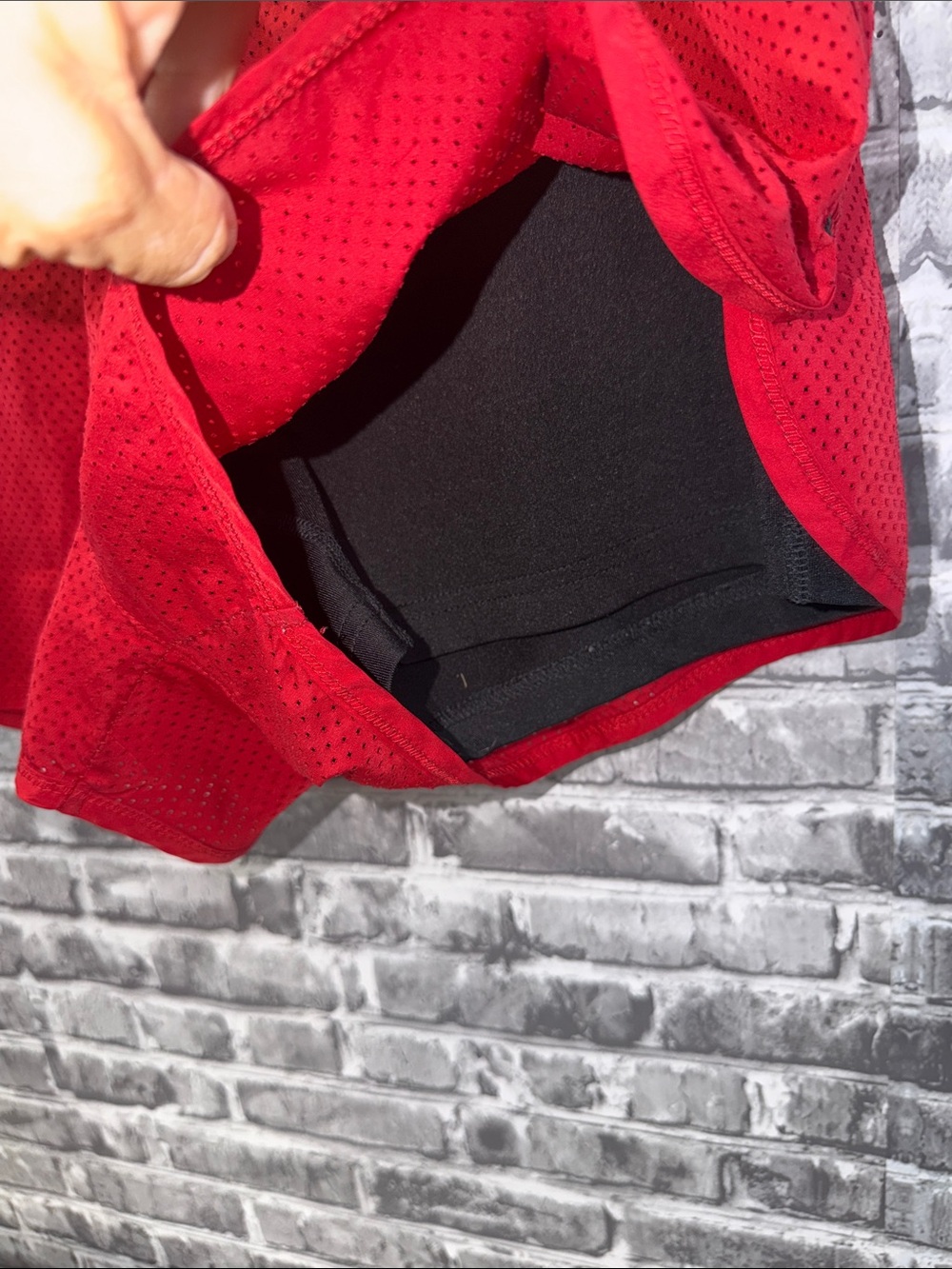 Georgia Bulldogs Red Athletic Shorts with Black Waistband - Picture 3 of 9
